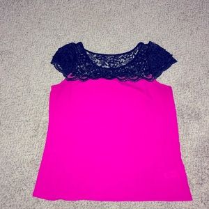 Black/Pink Express top